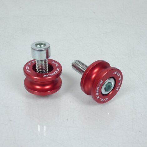Paar Diabolo Alloy Ultima Racing Teflon für Motorrad M10mm Rot