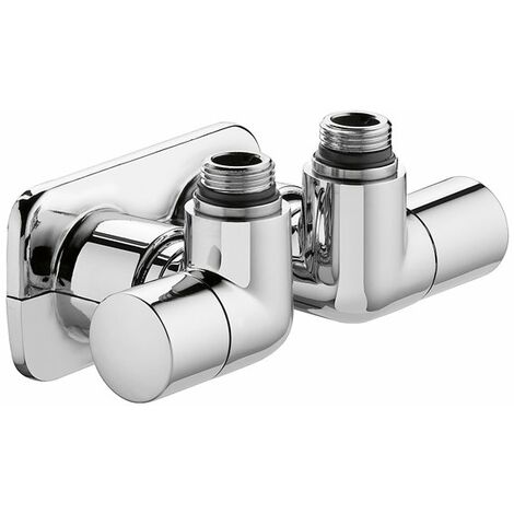 Paar Doppeleckventile für Handtuchheizkörper rechte Ausführung HIGH-STYLE Caleffi 400310  1/2"