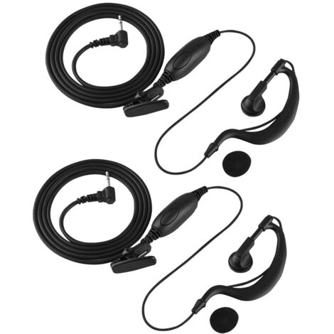 Paar Funkkopfhörer mit einzigartigem 2,5-mm-G-förmigem Stecker für Walkie-Talkies
