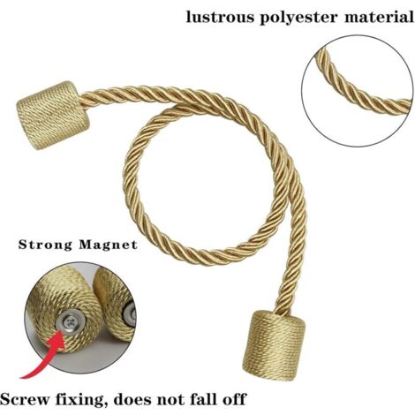 Paar goldene magnetische Gardinenhalter