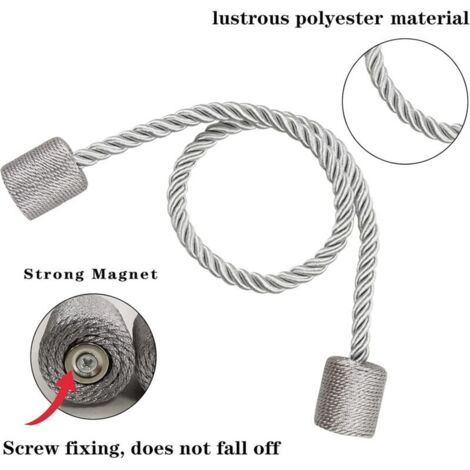 Paar graue magnetische Gardinenhalter