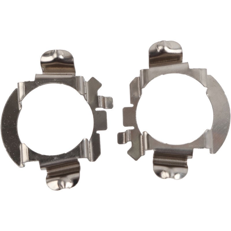 Image of Odipie - Paar H7-LED-Scheinwerferlampen-Adapter-Halterung für Mercedes – Benz Ford, Silber