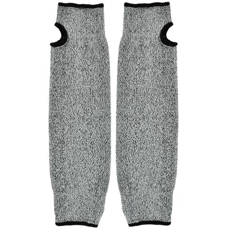 Paar langärmlige Schutzhandschuhe, schnitt- und abriebfest für die Arbeit (45 cm)