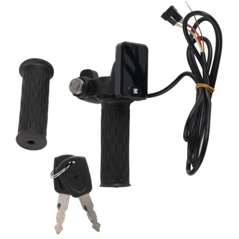 Paar LCD-Gasgriffe für Elektrofahrräder mit Kabel und Schlüssel – Drehgasgriff