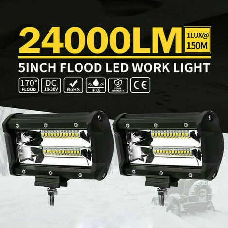 Paar LED Arbeitslichtleiste Spot Flood Combo Offroad Fahrlicht Lampe LKW 4x4 Auto