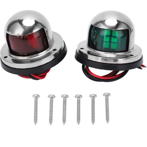 Paar LED-Bootsnavigationslichter, 12V 24V, rot und grün, Buglicht, nautisches Zubehör.