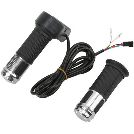 Paar Lenkergriffe für Motorrad/Elektroroller, Gas- und Bremshebel, ergonomisches Design, Silber