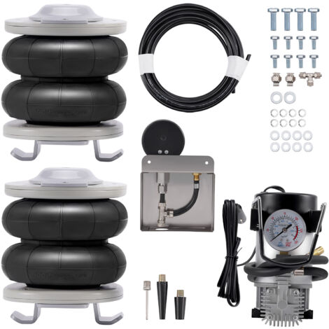 Paar Luftfederung Hinten + 12V Kompressor Kit for Fiat Ducato RWD FWD 1994-