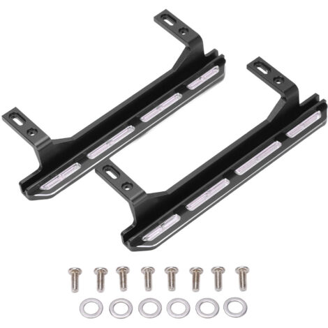 Paar realistische Metall-Trittbretter für 1/10 RC-Fahrzeug SCX10, Schwarz