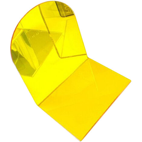 Paar robuste, rutschfeste, transparente Acryl-Buchstützen, gelbe L-Form, Schreibtischdekoration für Schüler oder Arbeitsbereiche
