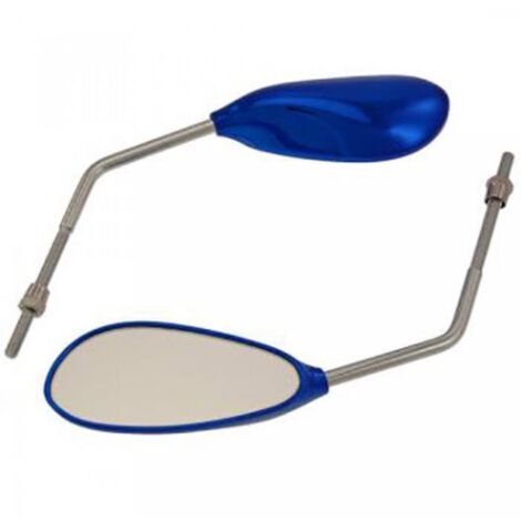 Paar Rückspiegel One für Auto, blau, M8, langer Schaft, neu