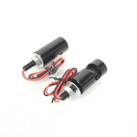 paar runde Kennzeichenbeleuchtung schwarz universal 12v für