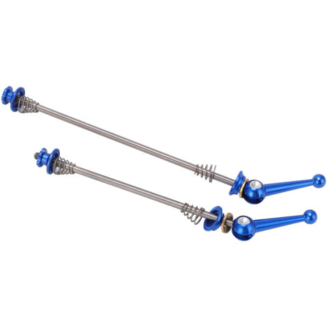 Paar Schnellspannachsen aus Titan, Vorder- und Hinterradhebel, blau für Fahrradnaben