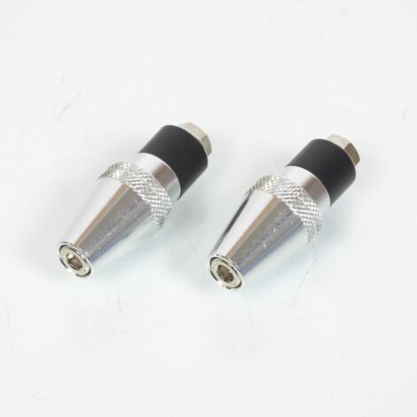 Paar silberne Lenkerstummel replay konisch gerändelt Ø18mm für