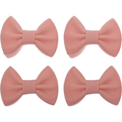 Paar Silikon-Zusatzgriffe mit Schleife, Gusseisen-Griffabdeckung, rutschfester Pfannengriffhalter, Gusseisen-Pfannengriffabdeckung, Küchenutensilien (Rosa)