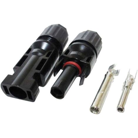 Paar Stecker/Buchsen für Solarmodulkabel, doppelte Dichtungsringe für verbesserte IP67-Wasserdichtigkeit, A301 Packung 1