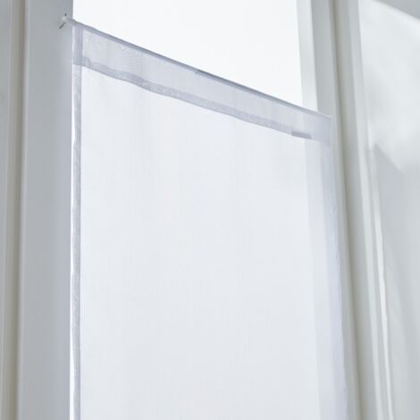 Paar transparente Fenster, Idealis weiß, B.60 x H.160 cm Centrale Brico