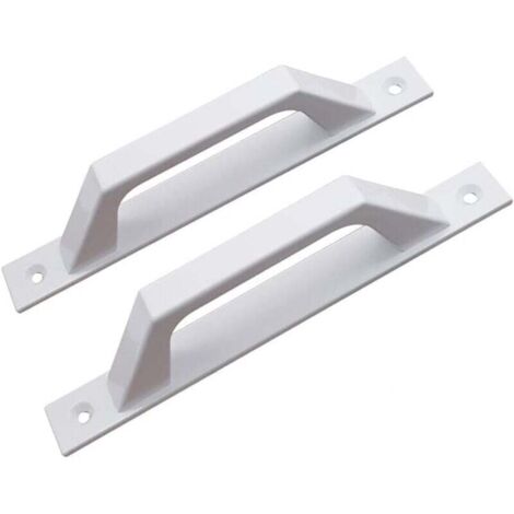 Paar Türgriffe aus Aluminiumlegierung, Türgriff aus Aluminium für Küchen aus Glas und Kunststoff (weiß 20 2,5 4,3 cm)