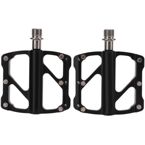 Paar ultraleichte, flache Aluminium-Fahrradpedale mit 3 Lagern für Mountainbikes und Rennräder