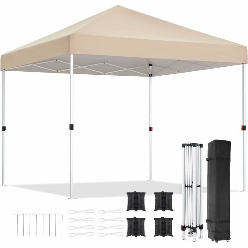 

Pabellón Pabellón plegable Impermeable rápido One Touch Pavilion Carpa con dosel emergente, puntales de metal Carpa para fiestas con bolsa, tamaño de