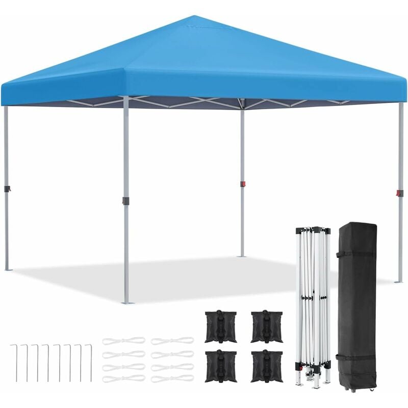 

Pabellón Pabellón plegable Impermeable rápido One Touch Pavilion Carpa con dosel emergente, puntales de metal Carpa para fiestas con bolsa, tamaño de