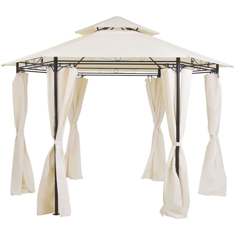 

Pabellón de jardín beige ⌀350 cm PORTEL