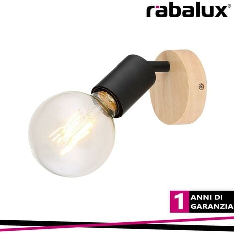 Applique da parete a led di design in legno massello di castagno invec –  Wanos Wood & Design