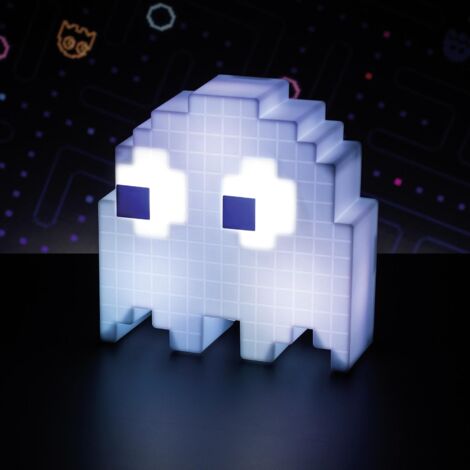 PAC-MAN Lampe Ghost Light weiß, aus Kunststoff, kommt in Geschenkkarton, inkl. USB Kabel.