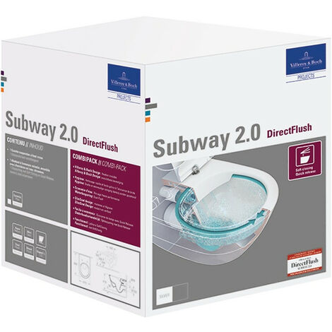 Pacchetto combinato SUBWAY 2.0 con WC a parete profonda DirectFlush e WC-Si bianco VILLEROY & BOCH