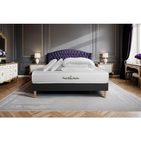 Pacchetto letto completo - Materasso 140x190cm + Box spring con doghe (in kit) + 2 cuscini + Piumino - Nottingham