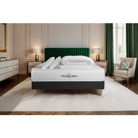 Pacchetto letto completo - Materasso 140x200cm + Box spring con doghe (kit) + 2 cuscini + Piumino - Lancaster