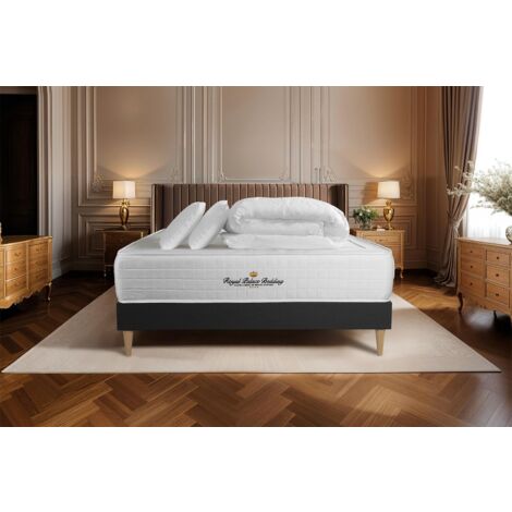 Pacchetto letto completo - Materasso 140x200cm + Box spring (monoblocco) + 2 cuscini + Piumino - Windsor