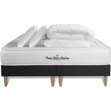 Pacchetto letto completo - Materasso 160x200cm + 2 molle box (monoblocco) + 2 cuscini + piumone - Lancaster