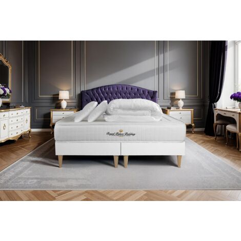 Pacchetto letto completo - Materasso 160x200cm + 2 molle box (monoblocco) + 2 cuscini + piumone - Nottingham