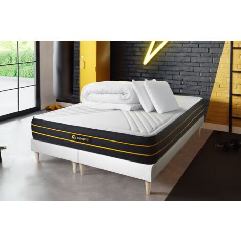 Pacchetto letto completo - Materasso 180x200cm + 2 molle box (monoblocco) + 2 cuscini + piumone - Ultra