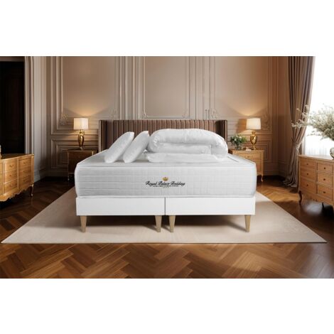 Pacchetto letto completo - Materasso 180x200cm + Box spring (monoblocco) + 2 cuscini + Piumino - Windsor