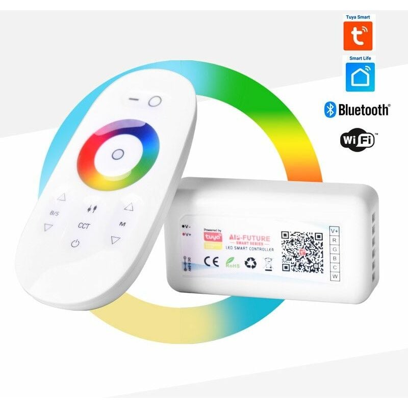 Barcelona Led - Controller led rbg+cct smart wifi con telecomando - 12-24V dc - 5