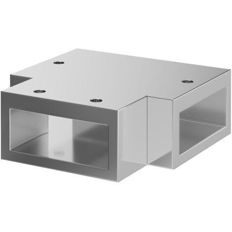 Pacco 8mm/10mm Polished Chrome T-Piece for Joining Flat Support Bars