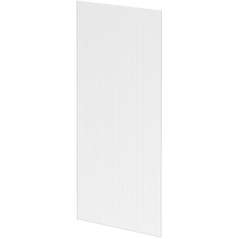 Pacco 8mm Fluted 1850mm x 800mm Walk In Shower Glass