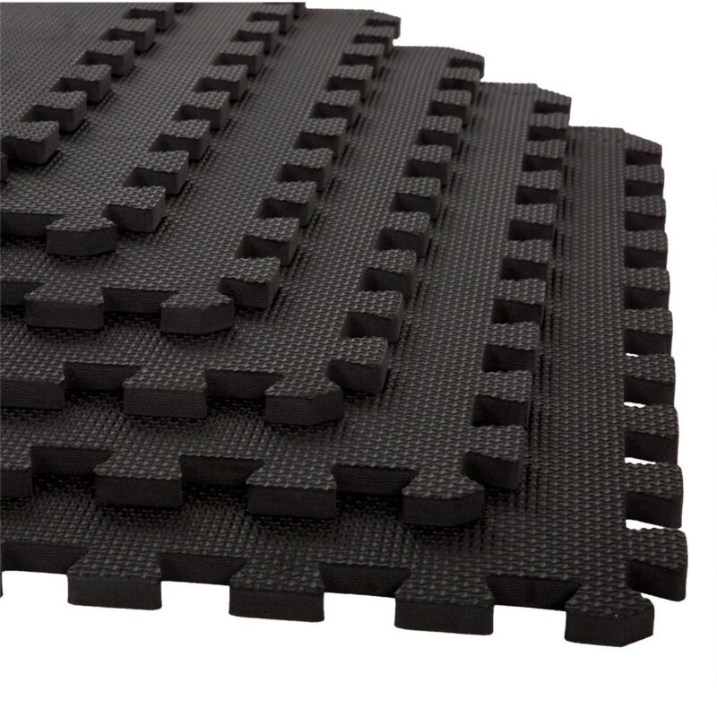 

Esterilla Puzzle para Suelos de Gimnasio y Fitness | Negro | Protección de Goma Espuma, tatami puzzle Expandible 48 uds 60x60