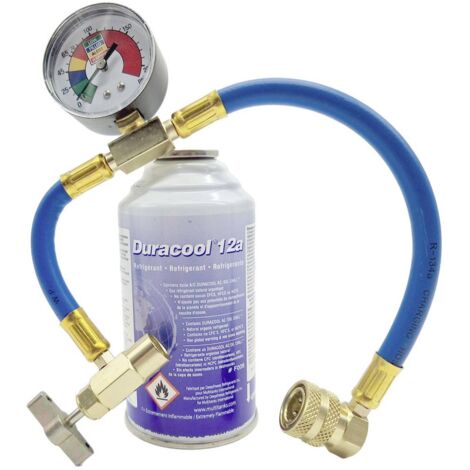 Pack 1 canette Duracool 12a et un flexible de recharge R134a basse pression