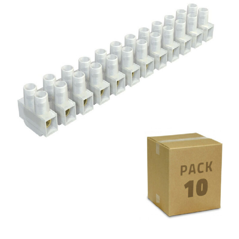 

Pack 10 Clema Regleta de 12 Conectores de Cable Eléctrico -