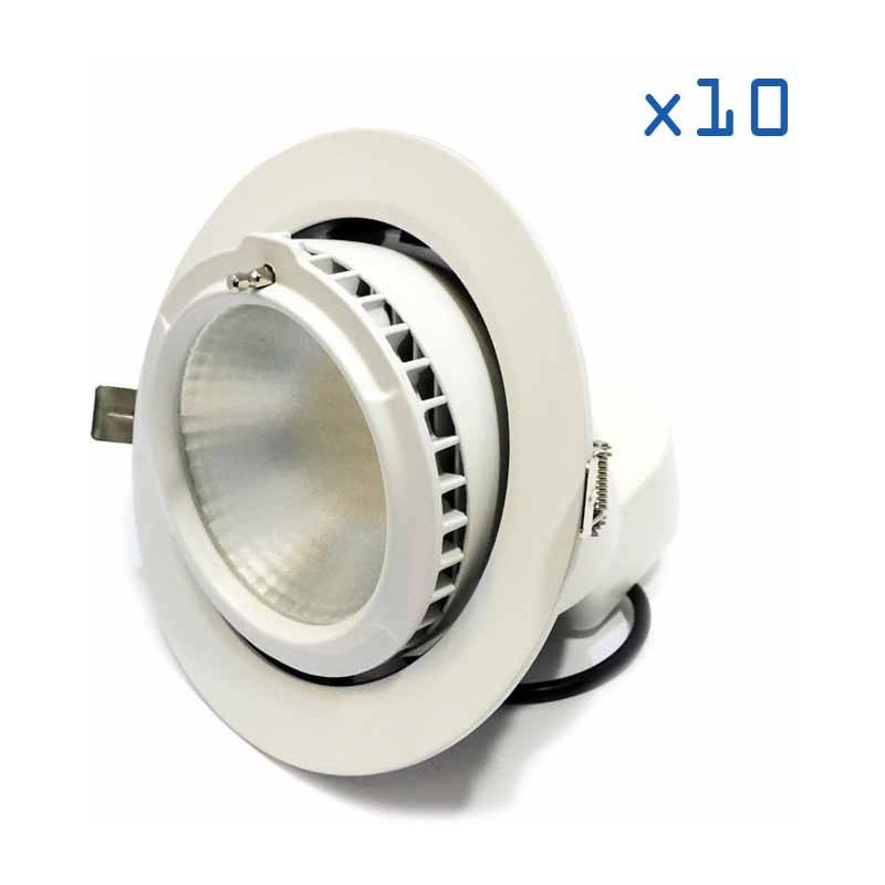 Barcelona Led - Pack 10 downlights ronds 38W orientable | 2267-defaultCombination