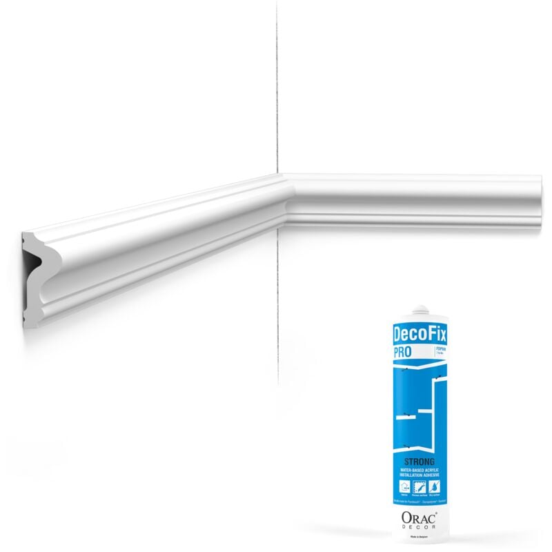 Pack 10 mètres Cimaise murale P8020 avec colle Orac x Cimaises-et-plus - 6x2,5