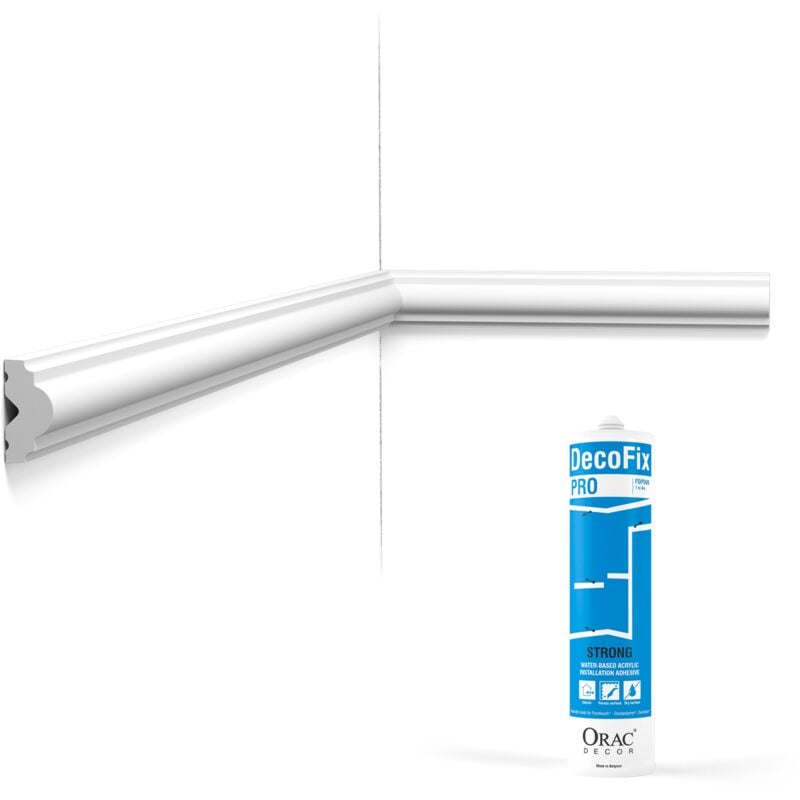 Pack 10 mètres Cimaise murale PX103 avec colle - Orac x Cimaises-et-plus - 2,5x1