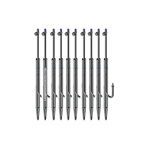 Pack 10 Microaspersores de Riego Ajustables 90º con Estaca y Microtubo de 31 cm