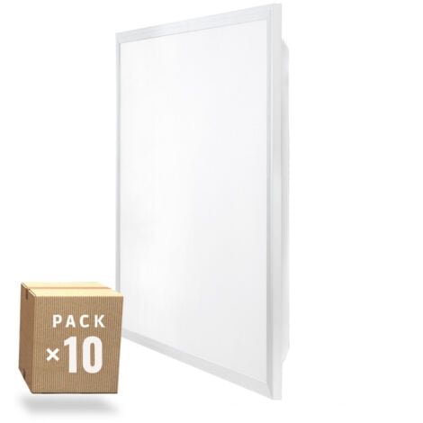 GREENICE Pack 10 Panneau LED 40W 4400Lm 4200ºK 60x60Cm Treillis UGR19 40 000H [HO-PG-600x600-40W-W-PK10]