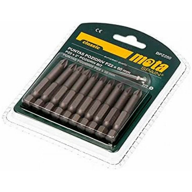 

Pack 10 puntas bit pz 2x50mm 1/4' acero bpz250 - Mota Herramientas