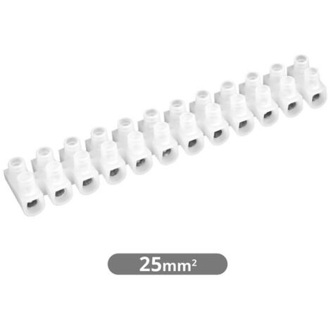 Pack 10 Regleta de conexión 25mm blanco GSC 1000523