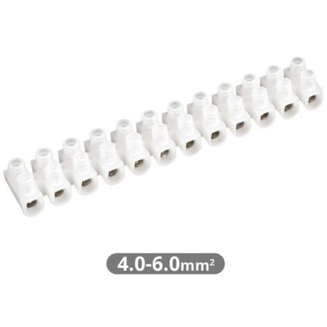 Pack 10 Regleta de conexión 6mm blanco GSC 1000520